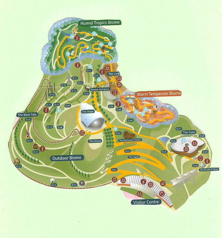 the eden project map				